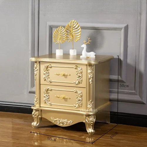 Janessa Side Table European Nightstands Vintage Ordinary Style, Brown