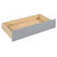 Lit de jour simple gris avec lattes de bois stables - rangement supplémentaire, lit de jour polyvalent pour la chambre à coucher, fabrication, rangement de chevet pour les articles quotidiens-885786228