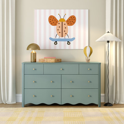 Sutton 7 Drawer Dresser, Meadow Green