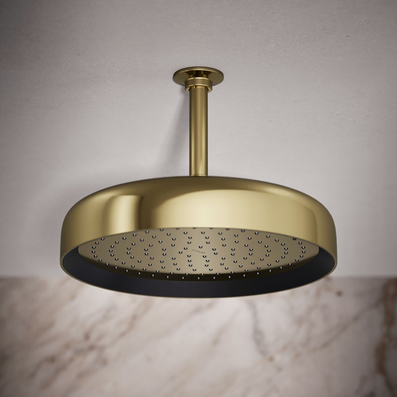 Statement™ 2.5 GPM Round 12 in. Rainhead with Katalyst Air-Induction Technology, Vibrant French Gold
