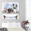 «Bath and Laundry Glam Bathaign Puppies», impression d'art moderne sur toile pour le bain-1044032428-1044032425