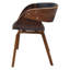 Chaise de salle à manger avec accoudoirs en bois courbé et similicuir-598845185