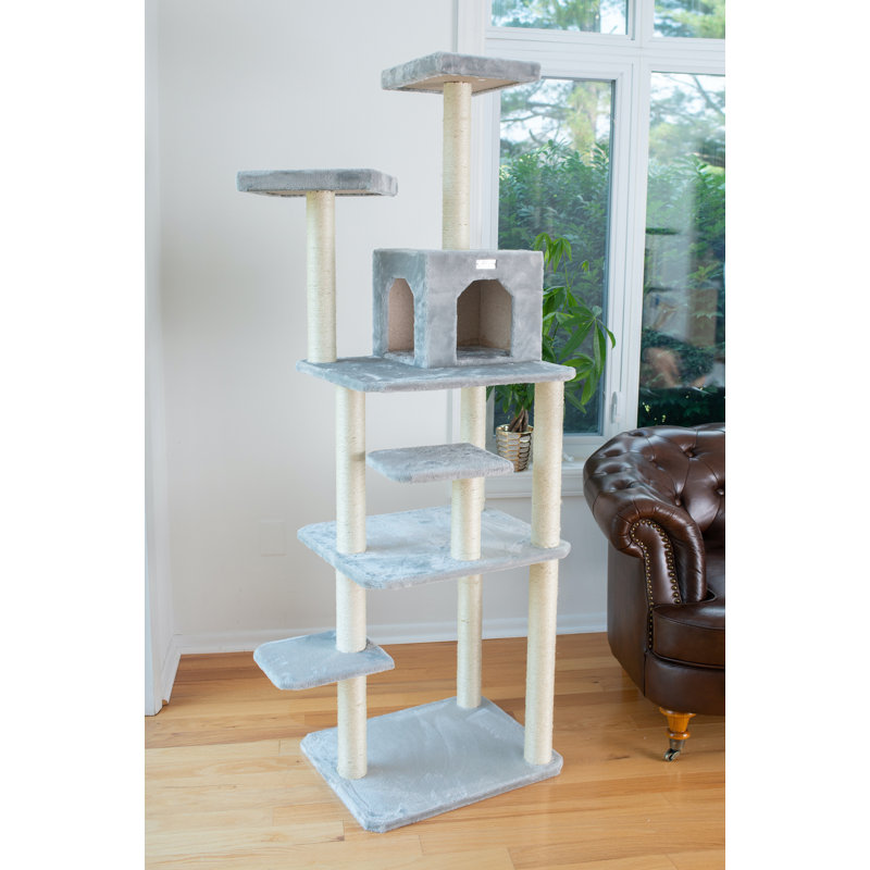 Pascoe 74'' H Cat Tree, Silver Gray