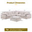 Canapé modulaire en coin surdimensionné avec repose-pieds en chenille Aldora-624086513-624086519