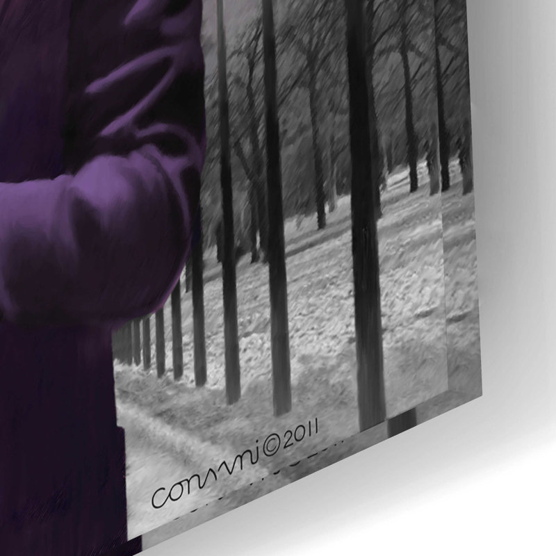 Red Barrel Studio «Paris Sunset In Snow» par Chris Consani, art mural en verre acrylique, H 16 po x l 24 po x P 0,2 po