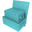 Panier de rangement tissé - turquoise