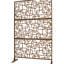 Écran d'intimité en métal l 76 "H48" - Barrière de patio pour barrière de jardin brun pour espaces extérieurs et intérieurs Ps114-124251226