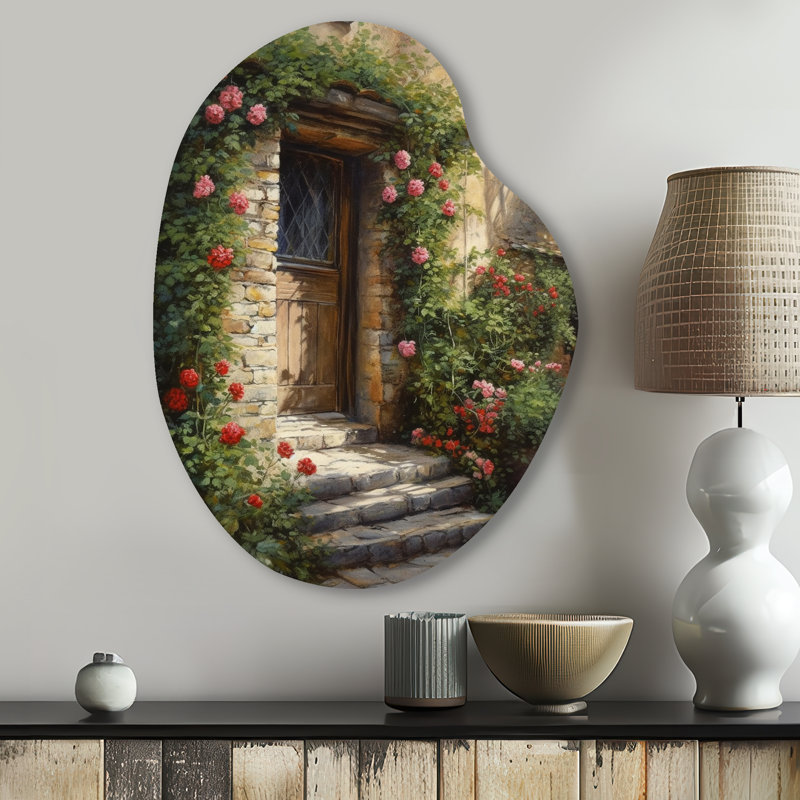Igbale - Ferme, art floral mural en forme de poire, H 30 po x l 22 po