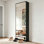 Armoire à chaussures rabattable moderne à 5 niveaux avec porte miroir et supports en plastique double couche