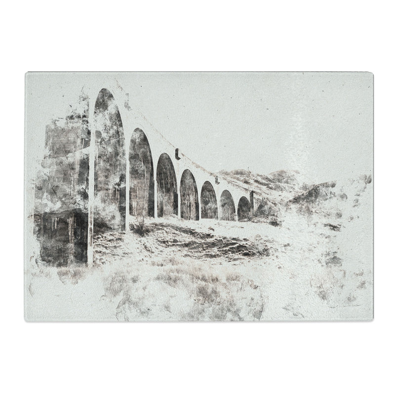 Tempered Glass Glenfinnan Viaduct in Scotland Chopping Board, 28.5 cm x 39 cm