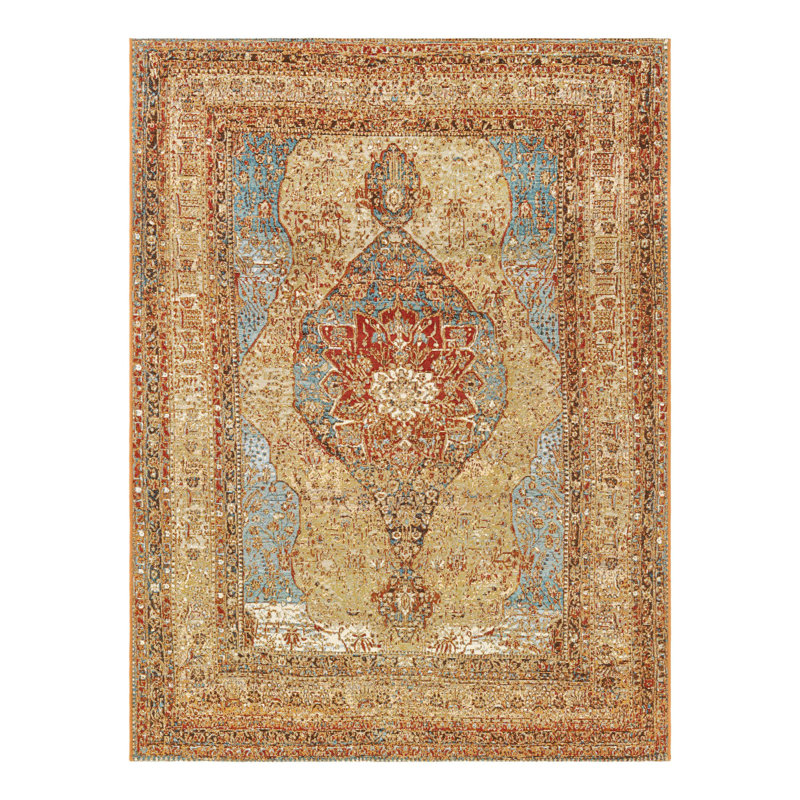 Indoor/Outdoor Traditional Area Rug, Rectangle 5'3" x 7'1"