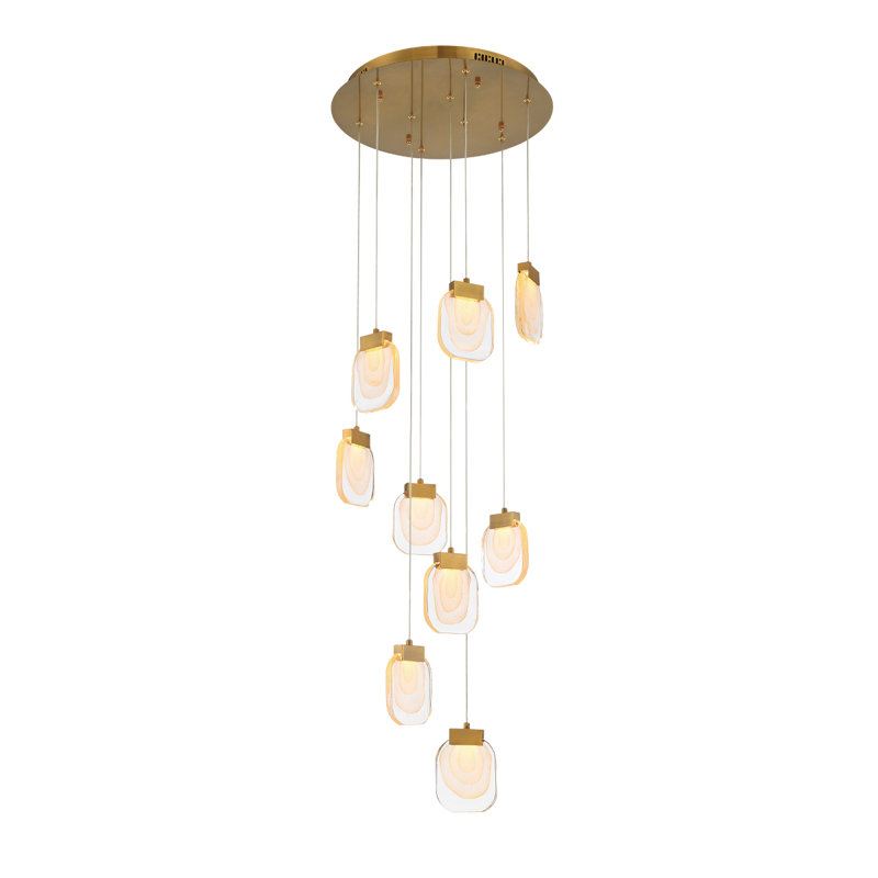 Luminaire suspendu à 9 lumières DEL Paget