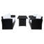 Ensemble de salle à manger rectangulaire avec coussins 26,8 po pour 5 personnes Curstin-51684232