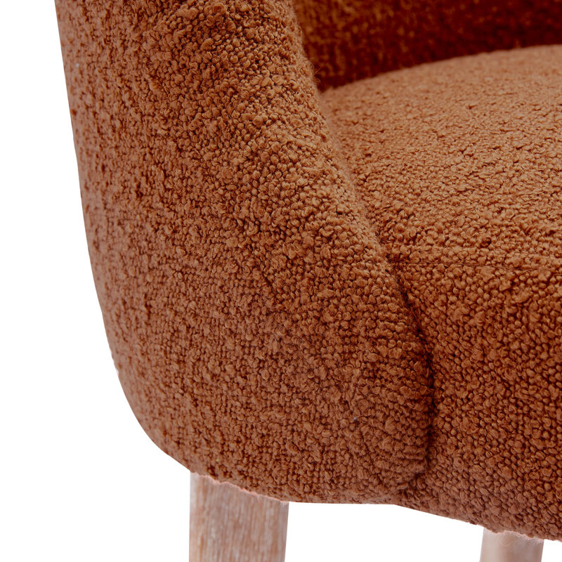 Chaise d'appoint Breann, Orange rouillé, 2