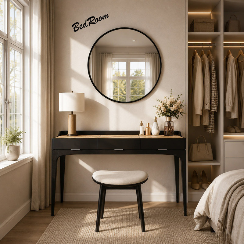 Aluminium Round Wall Mirror