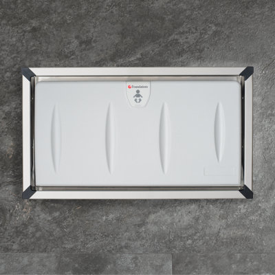 Foundations Horizontal Classic Recessed Stainless Steel Flange Baby Changing Station