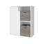 Armoire de rangement compacte avec une porte et 2 tablettes ouvertes Vicco-130619097