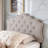 Amey Upholstered Headboard has a traditional portman style, 55.29'' H X 2.56'' D-1654997314-1654993885