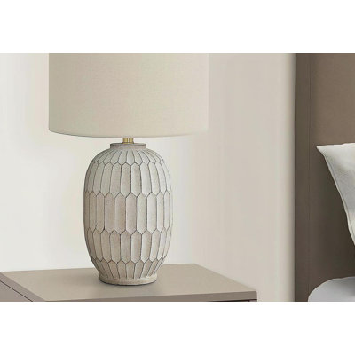 Lighting, 24"H, Table Lamp, Cream Resin, Ivory / Cream Shade, Transitional