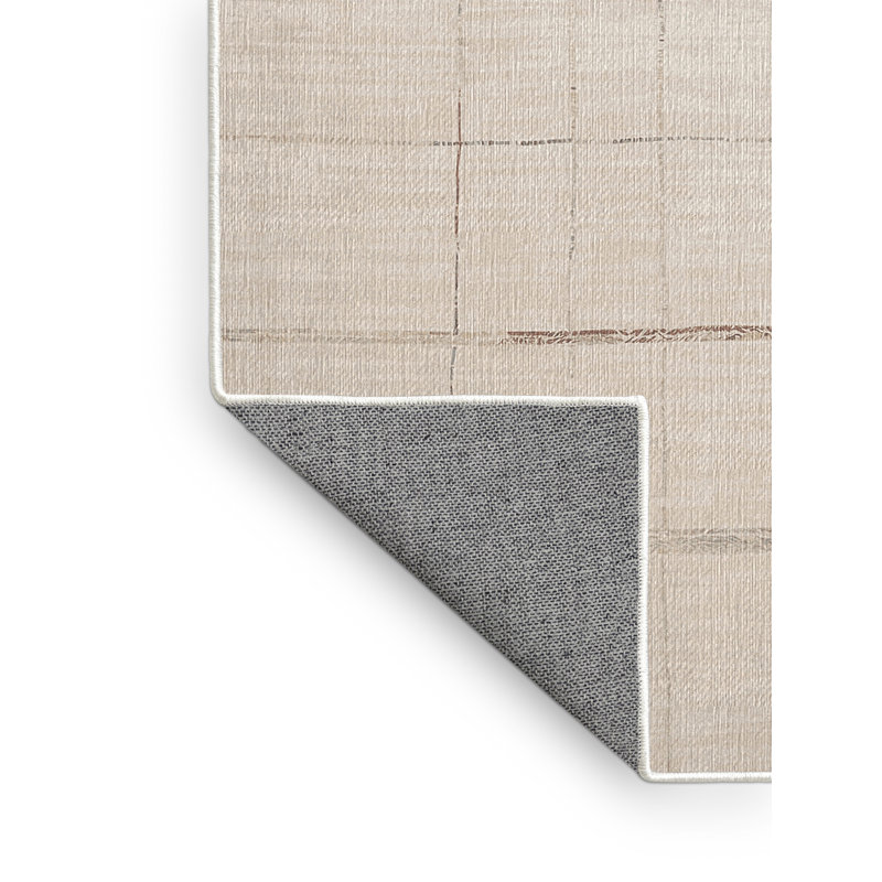 Tapis beige lavable à la machine, Rectangle 8 pi x 12 pi