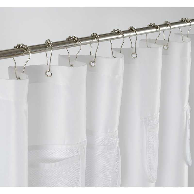 Rideau de douche simple Carlin, Blanc
