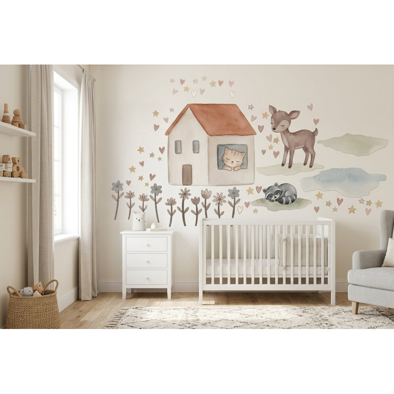 Ensemble de décalcomanies murales en vinyle Woodland