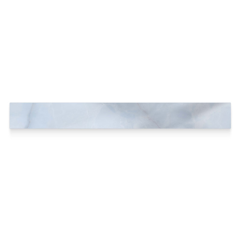 Onice 3x24 Bullnose, Polished Blue