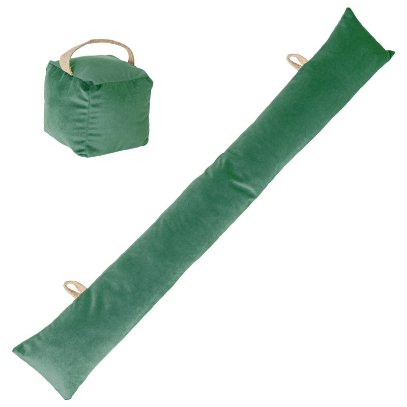 Velvet Draught Excluder, Green