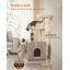Habitation pour chat 52,8 pouces avec auto-toiletteuse-1935129226