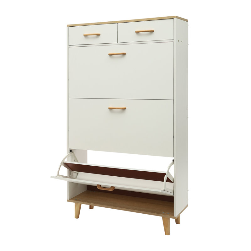 3-Tier Storage Cabinet With Two Drawers