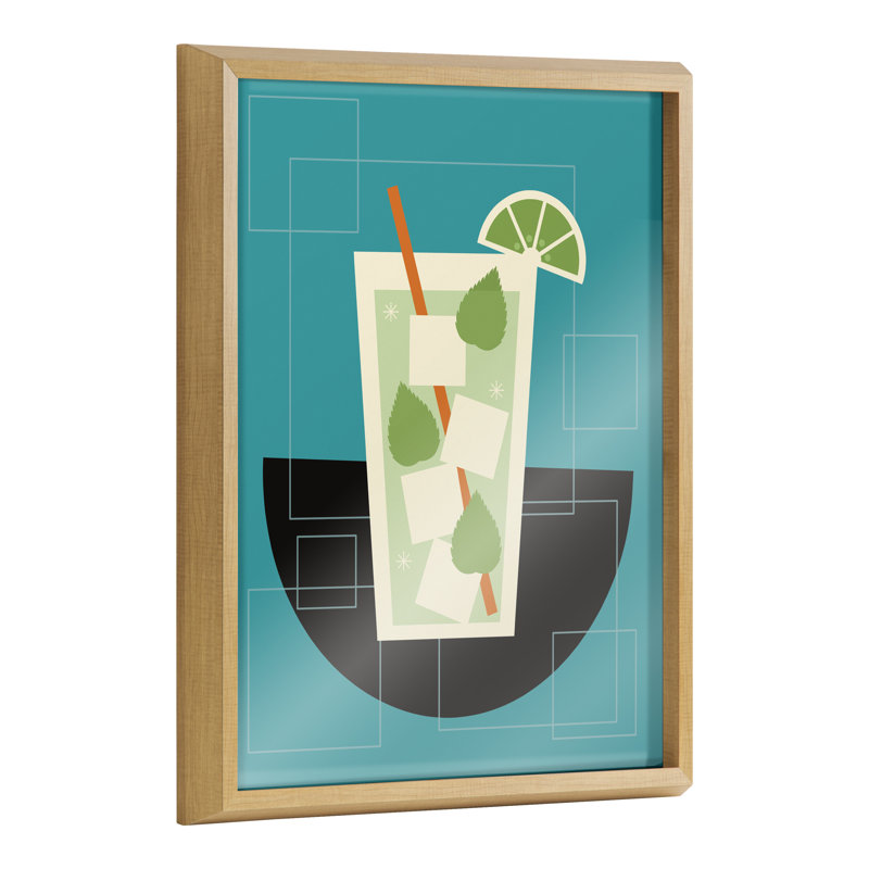 Art mural encadré Mojito par Amber, Natural Framed Glass