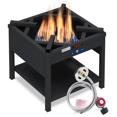 Gymax 150,000 BTU Outdoor 2-Burner Stove High Pressure Propane Gas