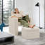 Chaise d'appoint rembourrée avec repose-pieds avec rangement-1499218400