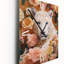 White Tiger Floral Mix I - Horloges murales animaux-1648842290