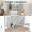 Pet Gate - 3-Panel Foldable Dog & Cat 54x24 Indoor Gate for Doorways, Stairs & Hallways, Freestanding Retractable Wooden Accordion Fence, No Install Needed, Pet Barrier Safety by PETMAKER (White)