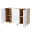 Buffet polyvalent en bois avec rangement spacieux et design cannelé élégant pour les maisons modernes et traditionnelles