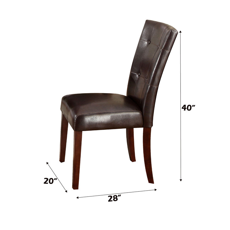 Ensemble de 2 chaises d'appoint en cuir synthétique Britney
