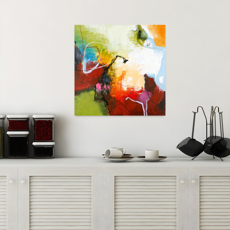 Tango 2, art abstrait contemporain, H 18 po x l 18 po