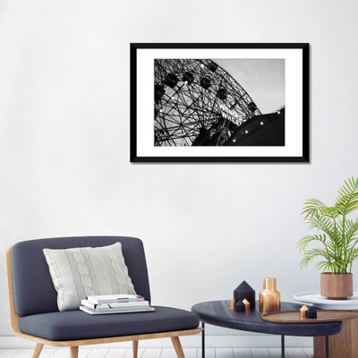 «1920s Look Up at Wonder Wheel Amusement Ride Coney Island New York USA», reproduction de photo sur toile tendue