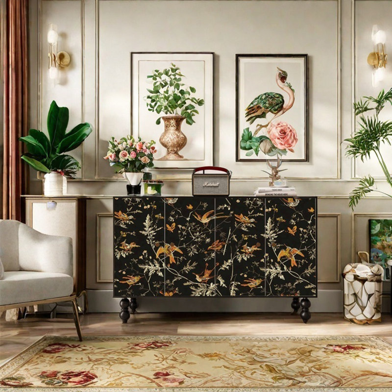 Large Capacity Storage Cabinet with Pine Frame