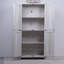 Armoire de rangement d'appoint à 4 portes en miroir avec tablettes réglables pour une utilisation polyvalente à la maison-1838124265