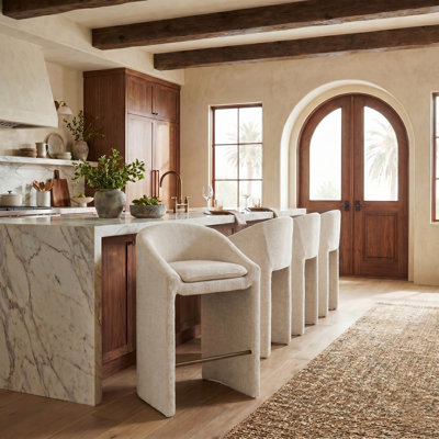 Oshawa Upholstered Chenille Bar and Counter Stool 
