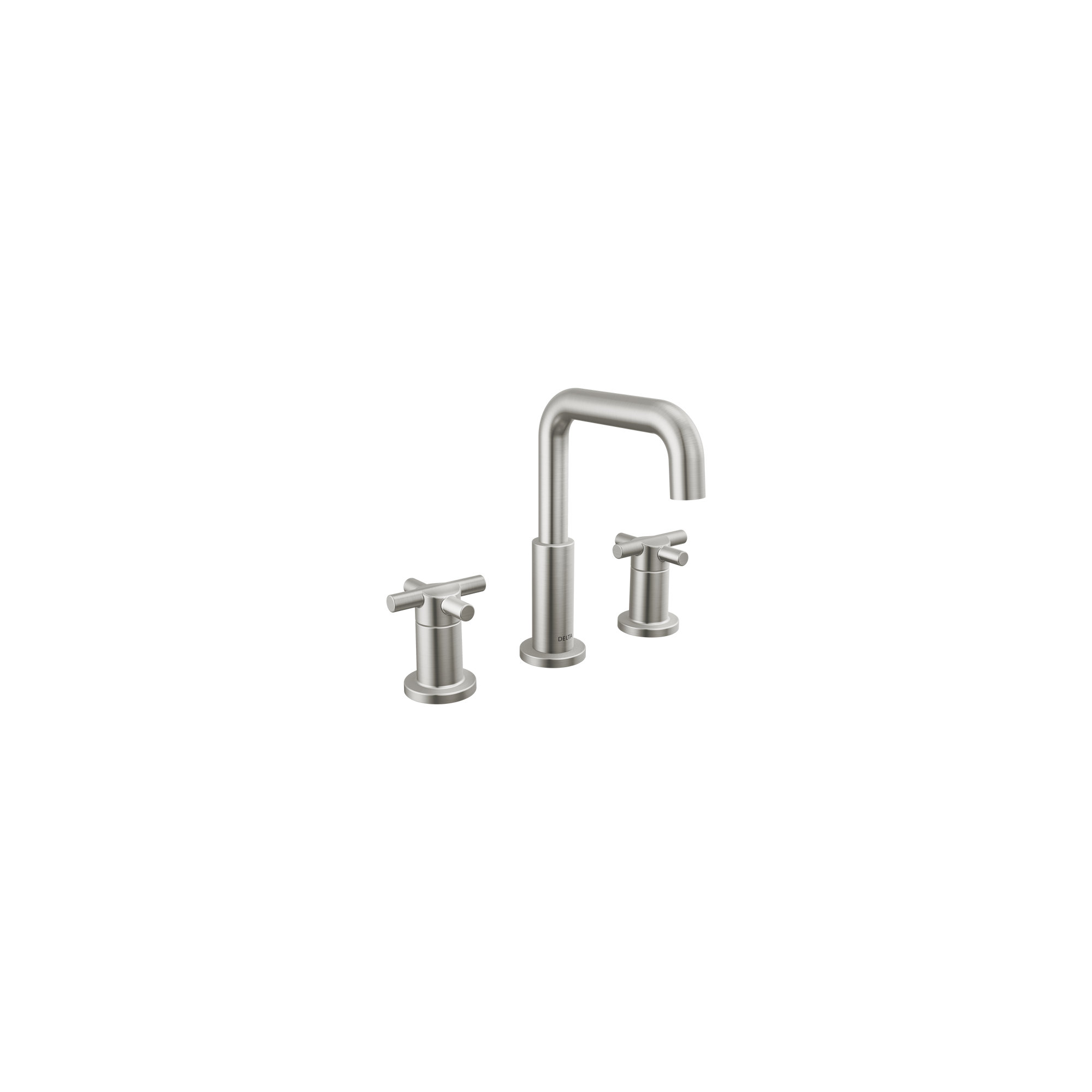 Nicoli Widespread Bathroom Faucet 3 Hole, 2-handle Bathroom Sink Faucet with Drain Assembly, Stainless