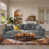 Gray Plush Corduroy Fabric