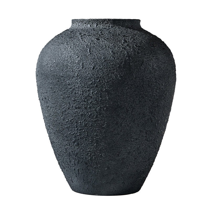 Metal Table Vase metal vase;Wide-mouth Vase Handmade, 14" H x 11.4" W x 11.4" D