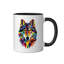 Wolf Geometric Ceramic Mug, 11oz
