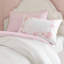 Ensemble de couette 4 pièces en microfibre rose brodée à motifs floraux, taille Twin/Twin XL