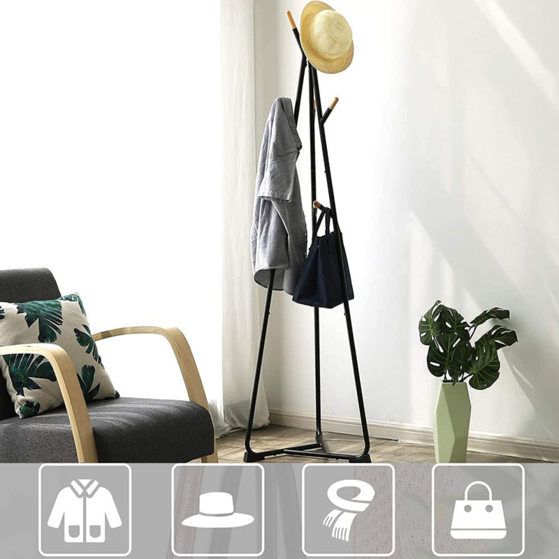Giusi Freestanding 9 - Hook Coat Rack