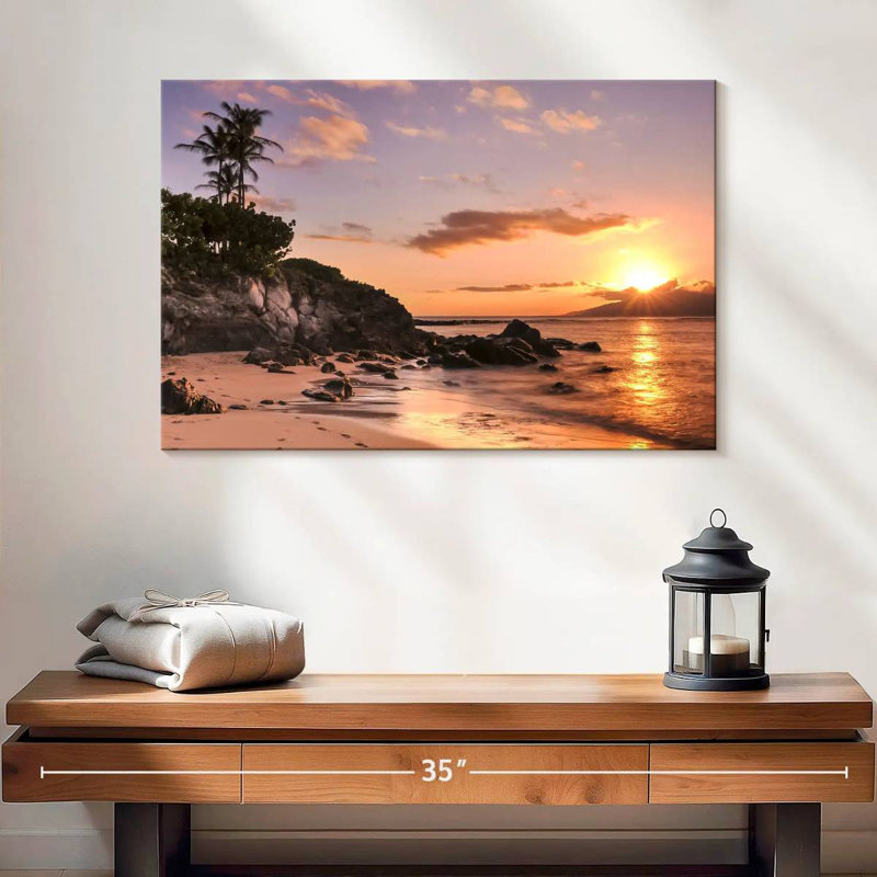 Gillard Kapalua Gillard coucher de soleil, H 16 po x l 24 po