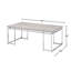 Table basse rectangulaire avec base en métal